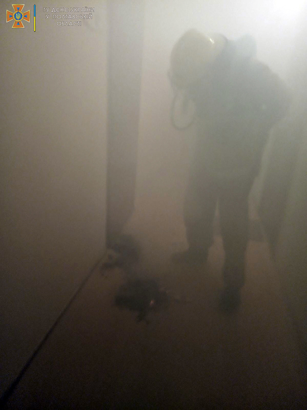 В Лубнах рятувальники ліквідували пожежу сміття на сходовій клітині 5-поверхівки