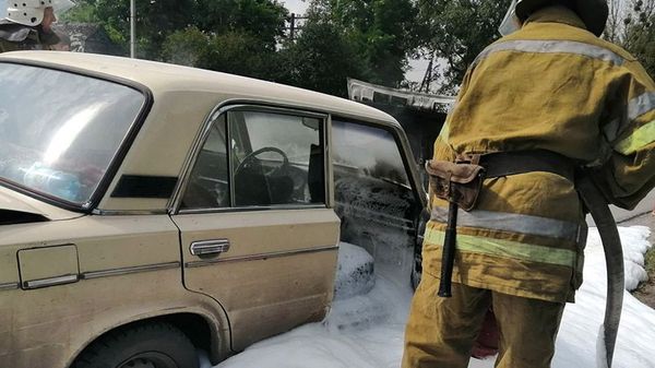 На Лубенщині пожежники рятували легковий автомобіль «ВАЗ-21061»