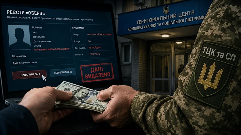 Видалення даних з реєстру ТЦК