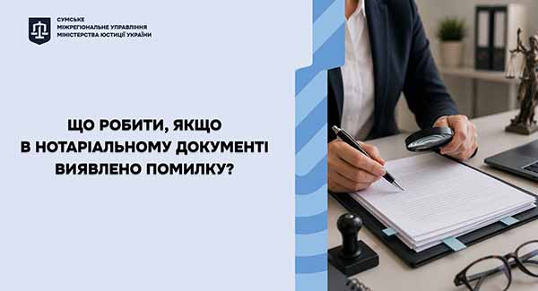 ЩО РОБИТИ, ЯКЩО В НОТАРІАЛЬНОМУ ДОКУМЕНТІ ВИЯВЛЕНО ПОМИЛКУ?  